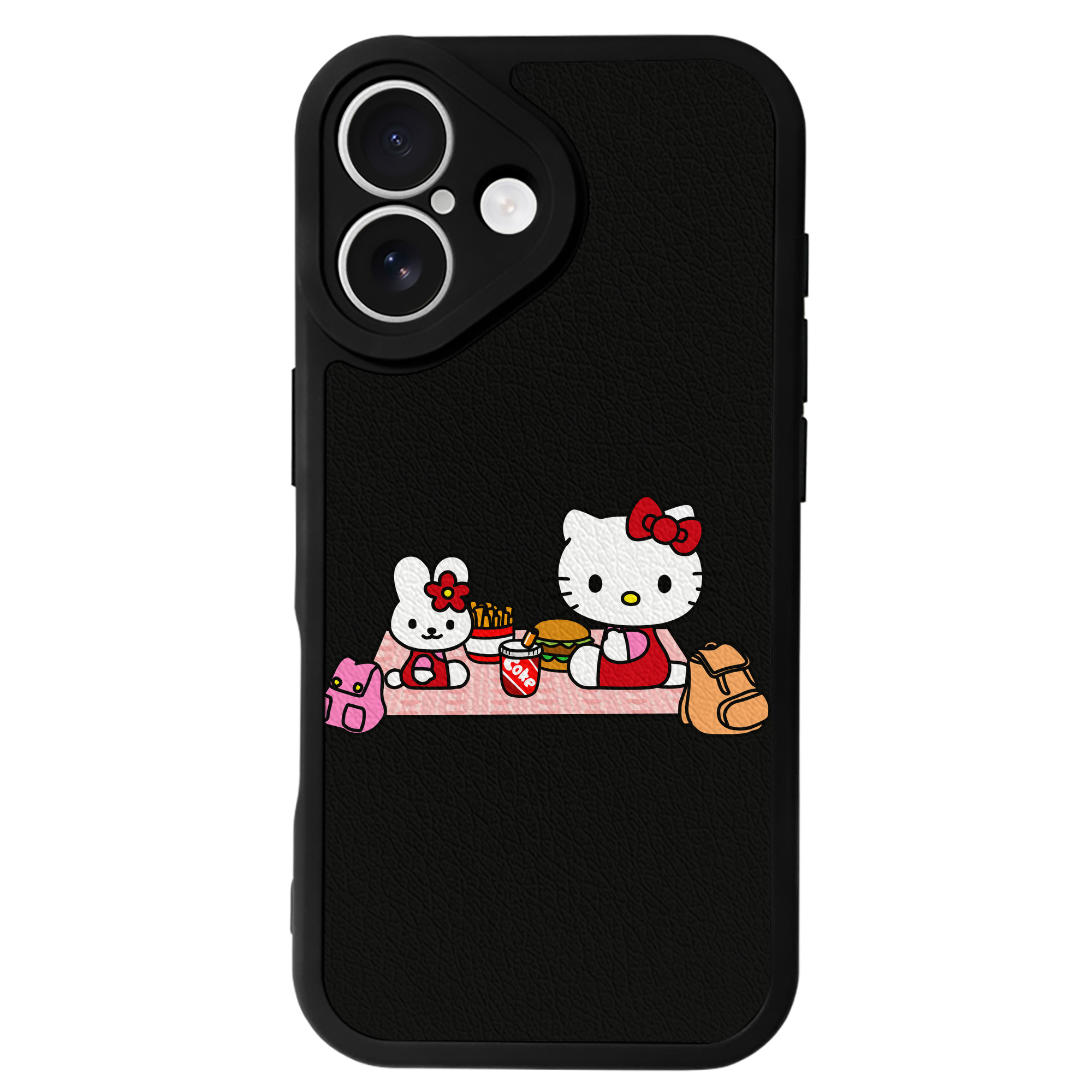 （画像用） Hello Kitty ハローキティ 【iPhone 16シリーズ対応】シリコンスマホケース（レザー調） 材質：シリコン